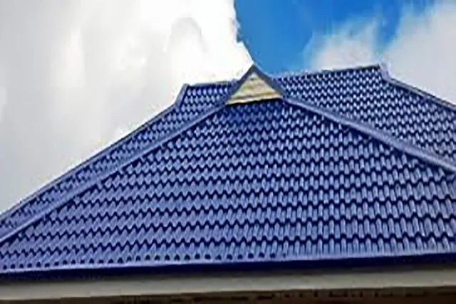 Blue metecopo aluminium roof