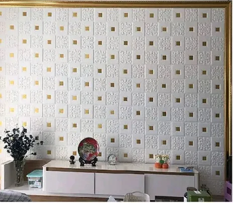 3D foam wall sticker on a living room wall
